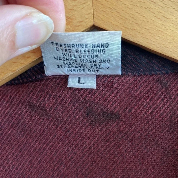 CP shades vintage burgundy textured lightweight button down shacket top - Picture 7 of 8